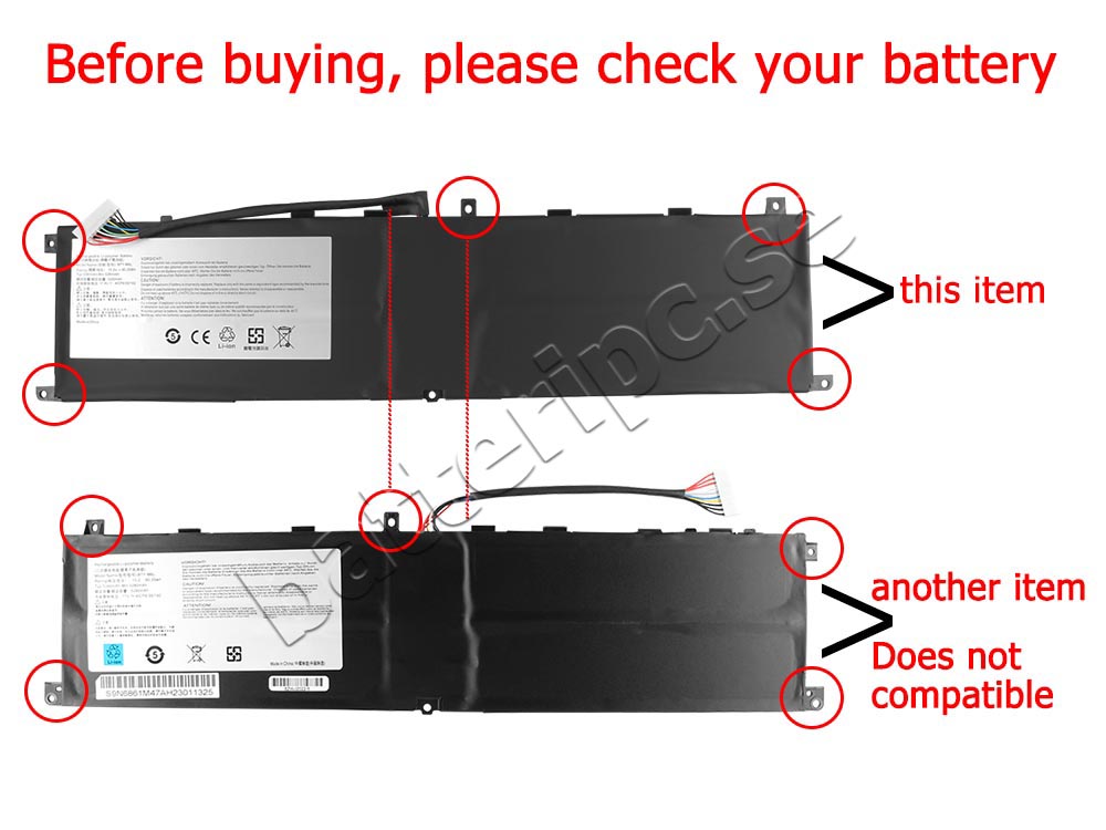 Batterier MSI 541389480002 5380mAh 80.25Wh