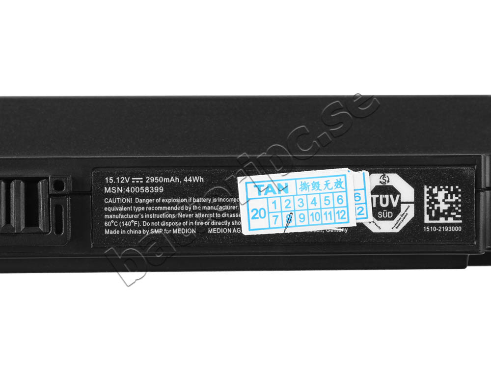 Batterier Medion Akoya E6429 MD 60393 2950mAh 44Wh