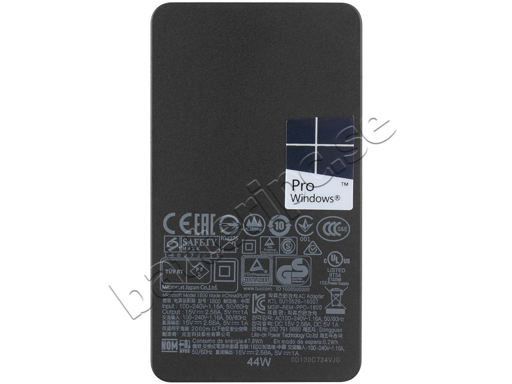 Original 44W Microsoft Surface Laptop 2 LQQ-00001 AC Adapter Laddare