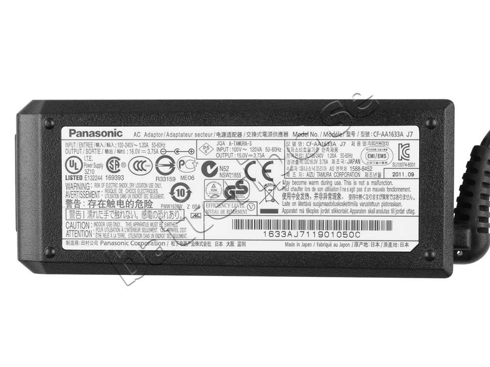 60W AC Adapter Laddare Panasonic Toughpad FZ-Q1 FZ-M1 MK1 MK2
