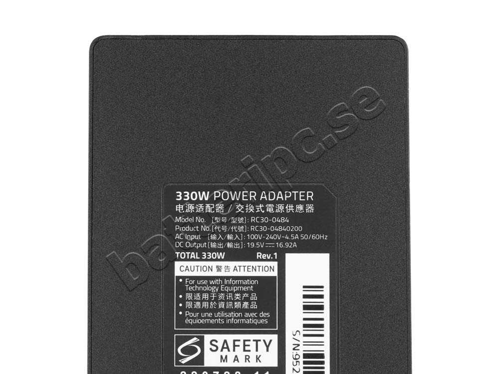 Original 330W GaN Laddare Razer Blade 18 RZ09-0484TEH3-R3U1 AC Adapter + Kabel