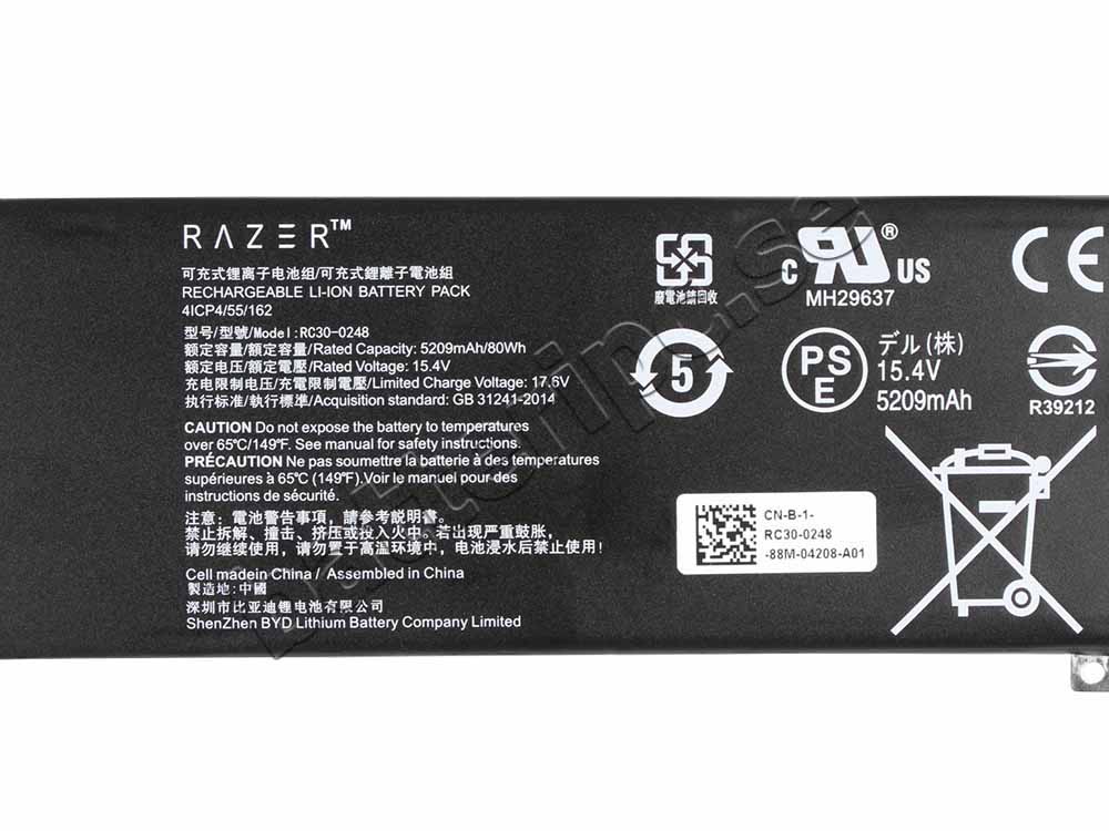 Original Batterier Razer Blade 15 (2021) Advanced RZ09-0409C 5209mAh 80Wh