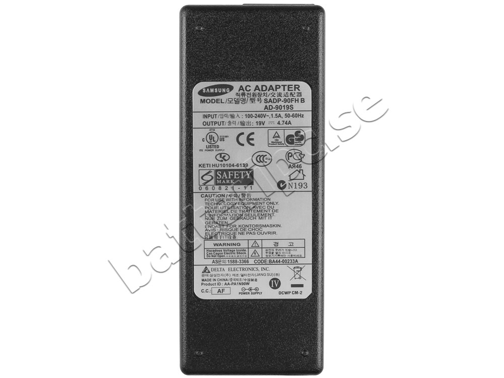 Adapter Laddare Original Samsung 300E4X-U09 90W + Kabel