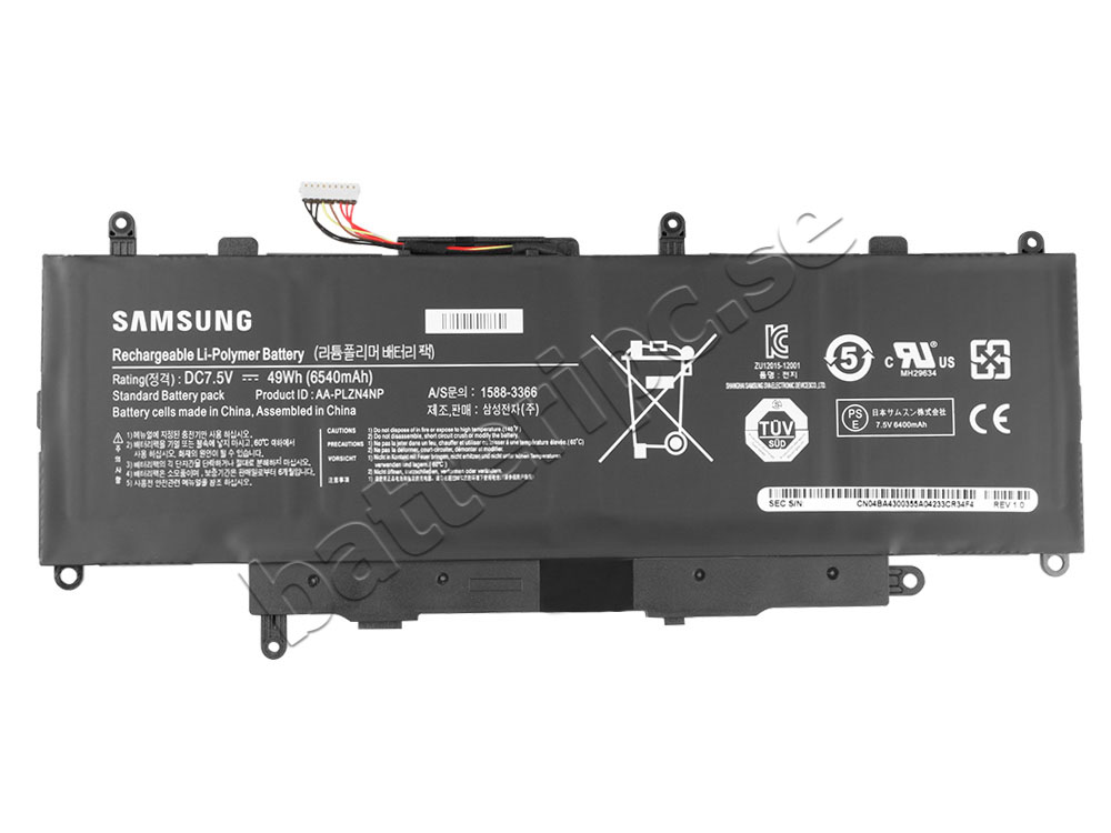 49Whr Samsung ATIV XQ700T1C 1588-3366 AA-PLZN4NP Original Batterier