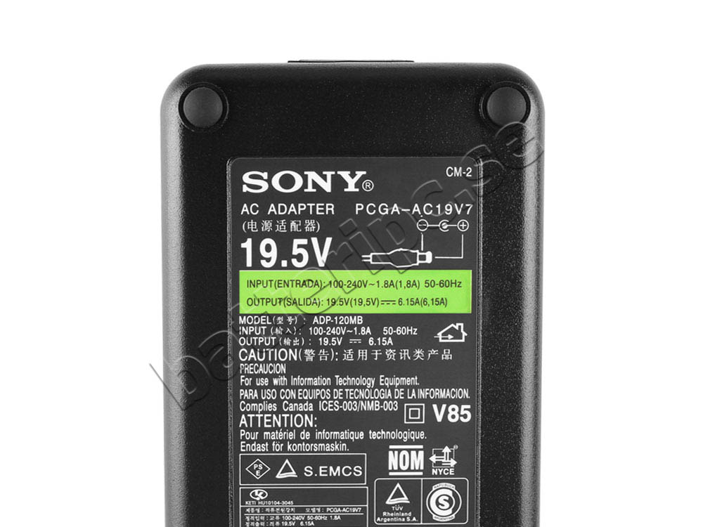 Original 120W AC Adapter Laddare Sony KD-49X7000E KD49X7000E + Kabel