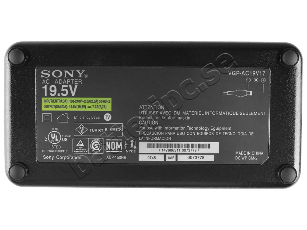 Original 150W Sony A1828639A A1711503A AC Adapter Laddare