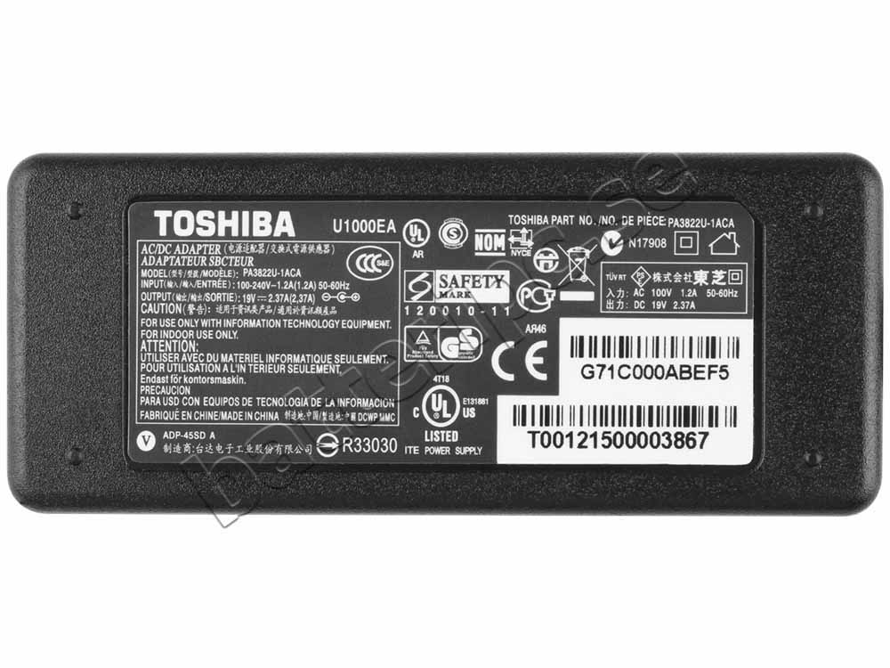 45W Toshiba G71000EP210 Original AC Adapter Laddare