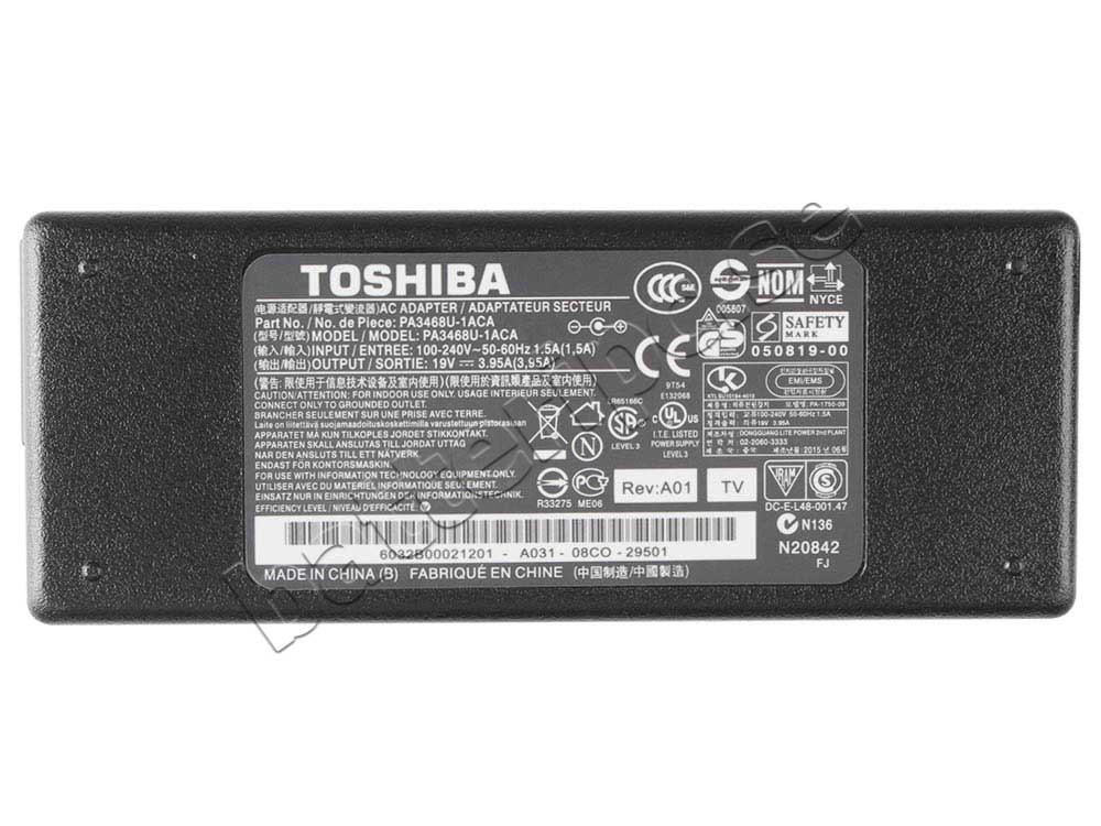75W Toshiba G71C000DT110 Original AC Adapter Laddare