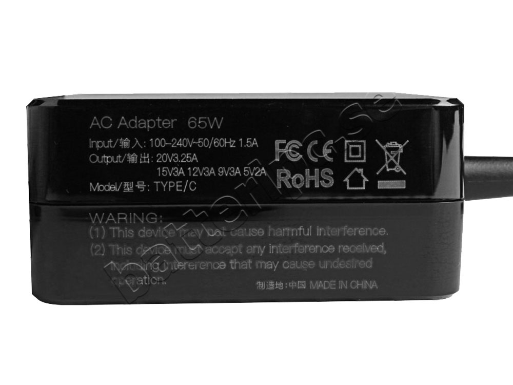 65W Toshiba Portege X20W-D-10W AC Adapter Laddare