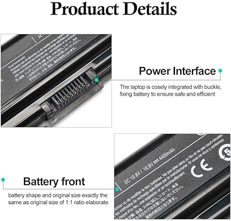 Batterier Toshiba A000030410 A000040850 4400mAh 48Wh