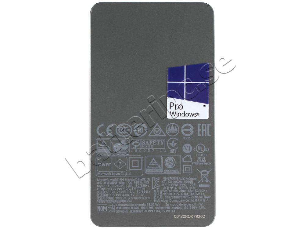 Adapter Laddare Original Microsoft Surface Proffs 4 SU9-00001 65W